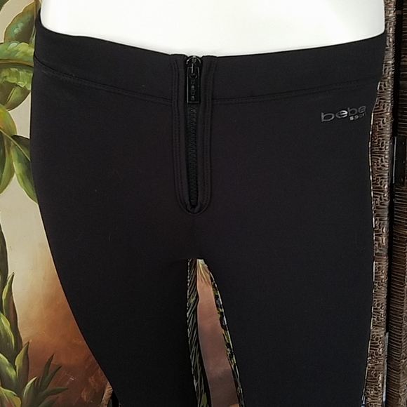 EUC! Bebe Sport Spandex zip up leggings - Picture 8 of 11